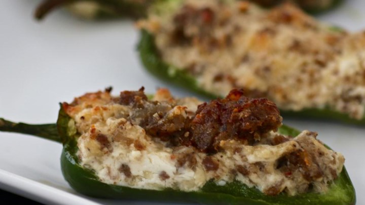 Apricot Sausage Stuffed Jalapenos