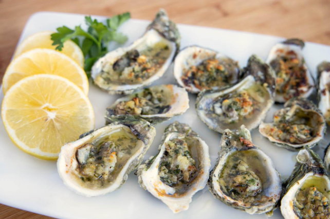 Garlic Oysters Diablo