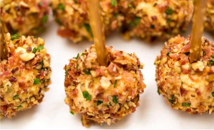 Spicy Apricot Mini Bacon Cheeseballs