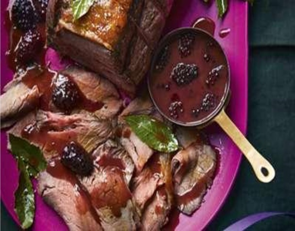 Roast Beef with Blackberry & Port Sauve