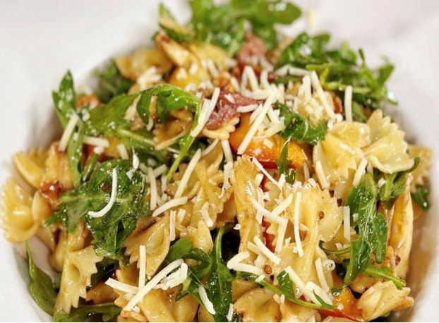 Peach and Prosciutto Summer Pasta